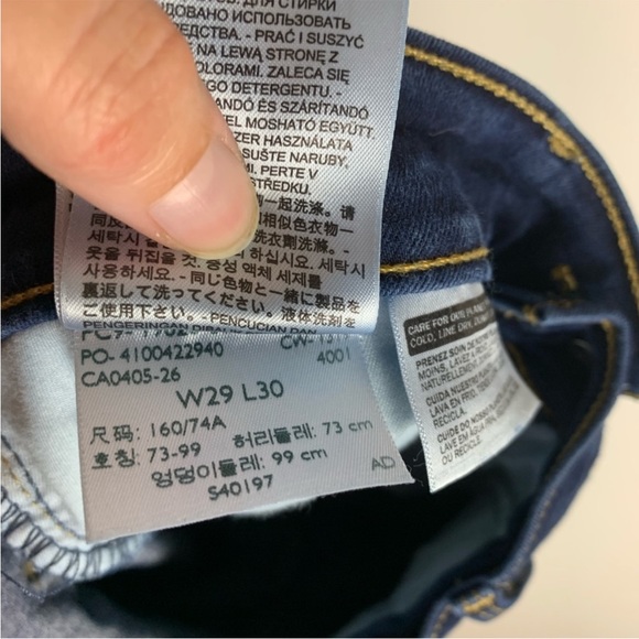 LEVI'S Indigo Denim Jeans - size 29 - Picture 6 of 9